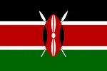 The national flag of Kenya